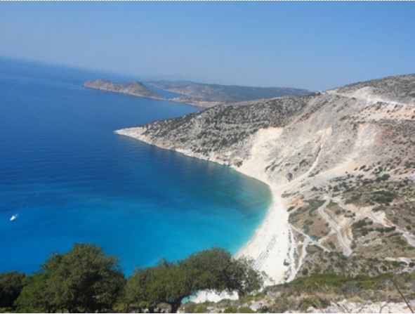 Rent a car in Kefalonia- Myrtos beach