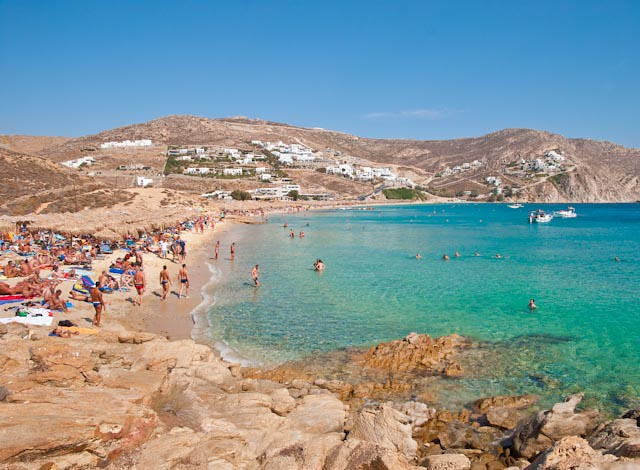 mykonos rent a car-elias beach